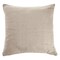 Laddha Home Designs 18" Cream Solid Handcrafted Square Throw Pillow